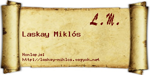 Laskay Miklós névjegykártya