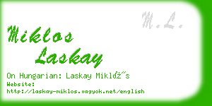 miklos laskay business card